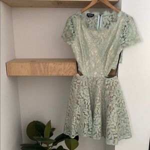 bebe Mint Lace Mini Dress
